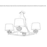 Pendant lamp made of Venetian crystal Reocin