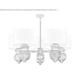Lampa wisząca z weneckiego kryształu Glinka