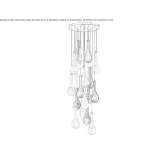 Handmade hanging lamp made of Murano glass Tzimol