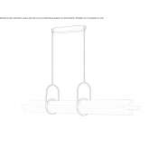 Pendant lamp made of borosilicate glass Vnorovy
