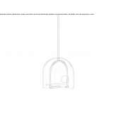 LED hanging lamp made of blown glass Unalaska
