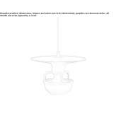 Pendant lamp made of die-cast aluminum Lavaur