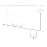 Steel LED pendant lamp with dimmable function Unalaska