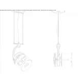 Swivel aluminum LED hanging lamp Sarina