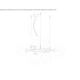 LED hanging lamp made of blown glass Pfaffnau