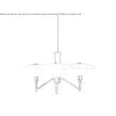 Aluminum LED chandelier Monroyo