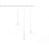 LED hanging lamp made of blown glass Sanzoles