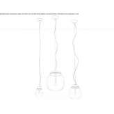 LED hanging lamp made of blown glass Maturin