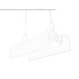 Akustyczna lampa wisząca LED z tkaniny Fumane