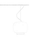 LED hanging lamp made of blown glass Domancy