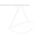 LED hanging lamp made of aluminum and PVC Romont