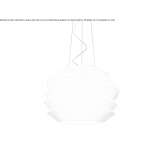 LED hanging lamp made of polycarbonate Couterne