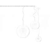 LED hanging lamp made of glass Duartina