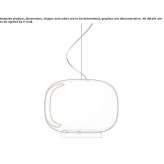 LED hanging lamp made of blown glass Domancy