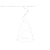 LED hanging lamp made of blown glass Cerda