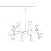 Obrotowa metalowa lampa wisząca Bothel