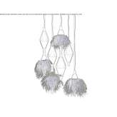 LED hanging lamp made of glass Coubron