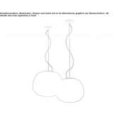 Lampa wisząca z dmuchanego szkła Lofall