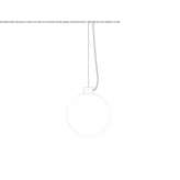 LED hanging lamp made of glass Cieladz