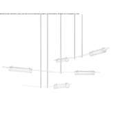 Brass LED hanging lamp Akrehamn