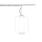 LED hanging lamp made of glass Flockton