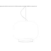 LED hanging lamp made of blown glass Domancy