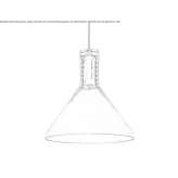 LED hanging lamp made of glass Langlade