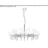Halogen crystal chandelier Gelles