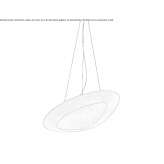 LED hanging lamp made of technical fabric Przewoz