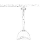 LED hanging lamp made of blown glass Terrell