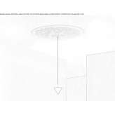 LED hanging lamp made of plaster and aluminum Gorenice