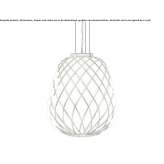 Hanging lamp made of glass and metal Virrat