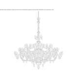 Blown glass chandelier Vignate