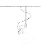 Pendant lamp made of glass and steel Clabecq