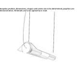LED hanging lamp made of borosilicate glass Mieussy