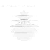 Aluminum hanging lamp Monroyo