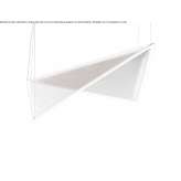 Acoustic, rotating hanging lamp made of recycled PET Congress