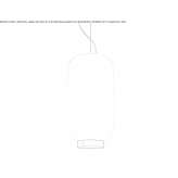 LED hanging lamp made of blown glass Domancy