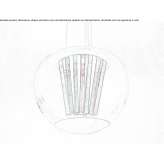 LED hanging lamp made of blown glass Saratov