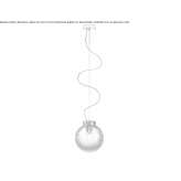 Pendant lamp made of blown glass Locking