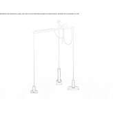 LED hanging lamp made of blown glass Sanzoles