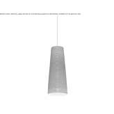 Dimmable pendant lamp in carbon fiber and fiberglass Peta