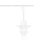 Hanging lamp made by hand from blown glass Atca