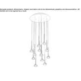 Crystal LED hanging lamp Zillmere