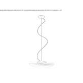 LED hanging lamp made of blown glass Wolczyn