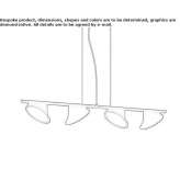 Aluminum LED hanging lamp Doussard