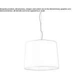 Pendant lamp made of suede fabric Aubin