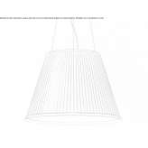 Parchment hanging lamp Igliano