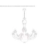 Chandelier made of hand-blown glass Hubbard