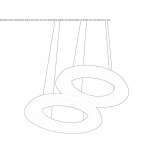 LED hanging lamp made of polyethylene, dimmable Camasca